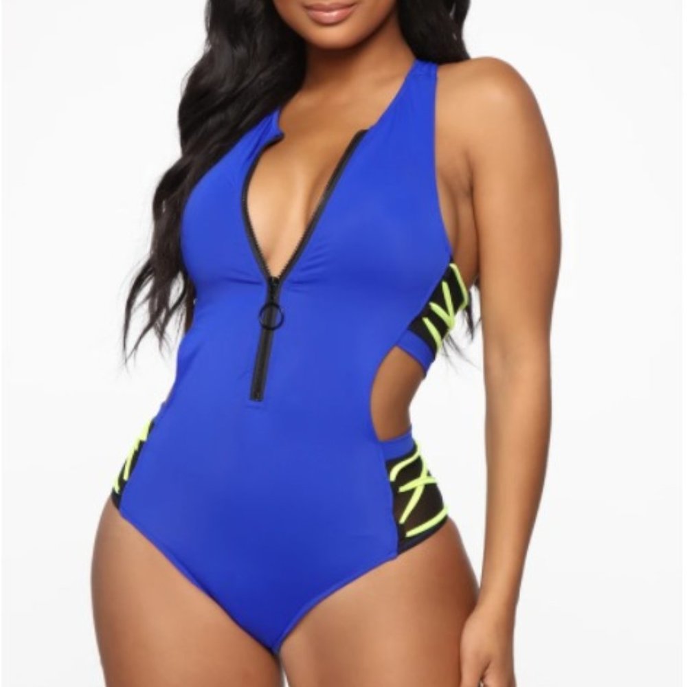 FASHION NOVA One piece Swimsuit - Royal